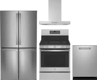 4 Piece Package Includes Refrigerator, Range, Hood And Dishwasher